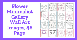 Flower Minimalist Gallery Wall Art Images, 48 Page